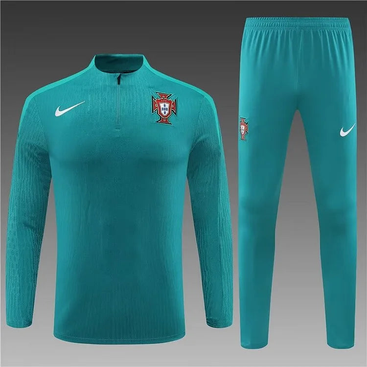 2024/25 Portugal Green Half Zip Training Jersey