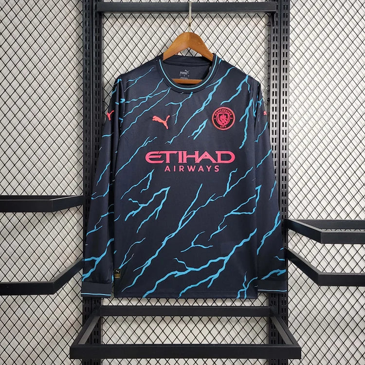 2023/24 Manchester City Second Away Long Sleeve Shirt
