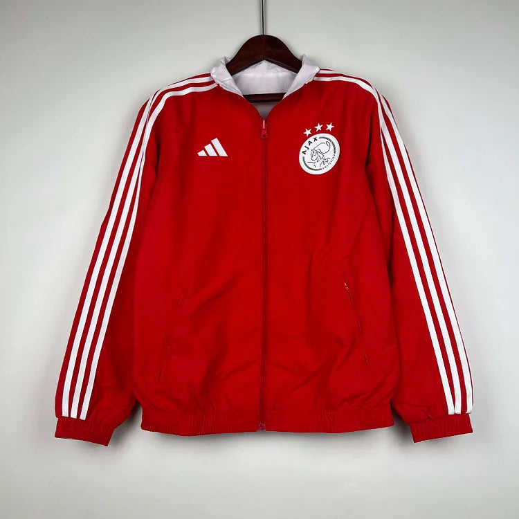 2023/2024 Ajax Reversible Windbreaker(Red-White)Soccer Jersey