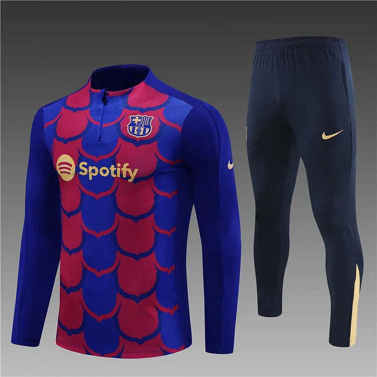 2024/25 Barcelona red and blue long sleeve training kit