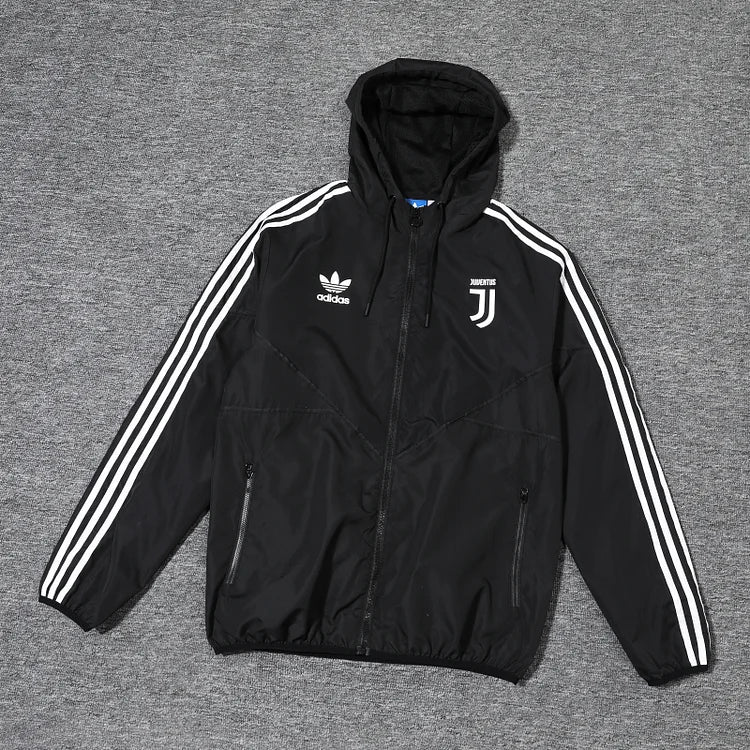 25/26 Juventus Black Windbreaker Jacket