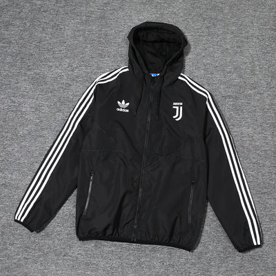 25/26 Juventus Black Windbreaker Jacket