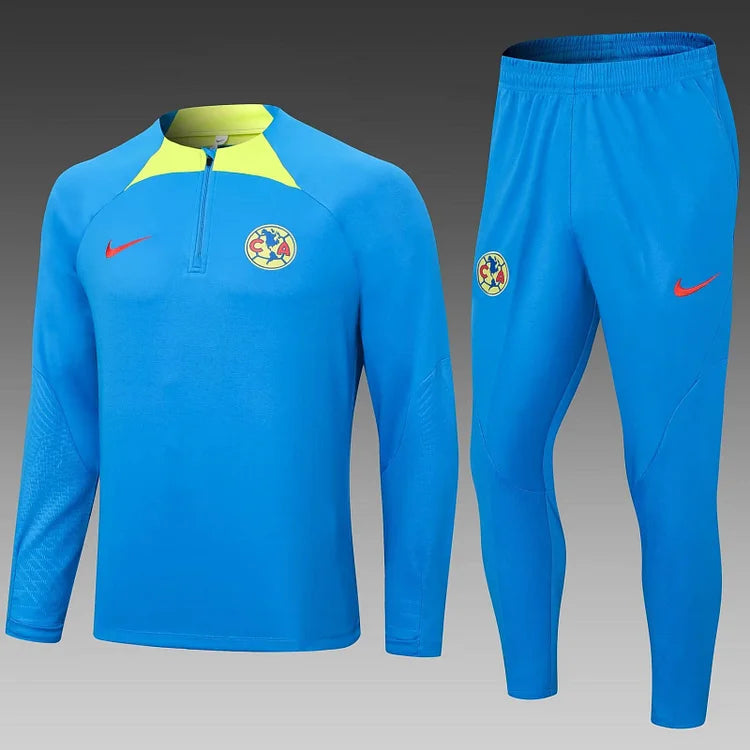 2023/2024 América Half-Pull Training Suit Blue Football Shirt