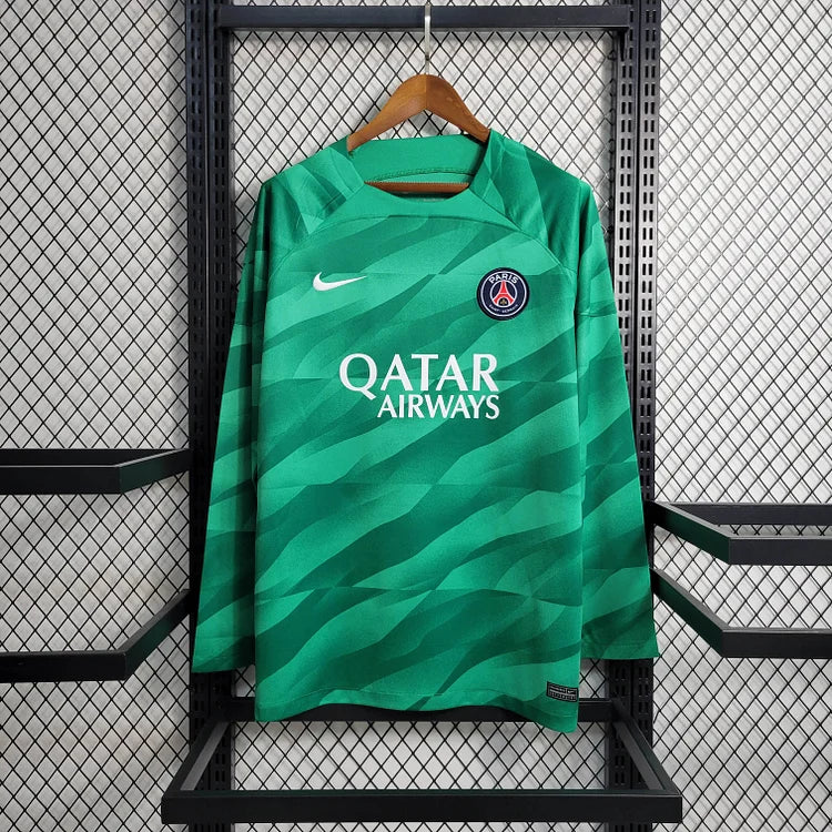 2023/24 Long Sleeve Psg Paris Saint-Germain Goalkeeper Green Football Shirt