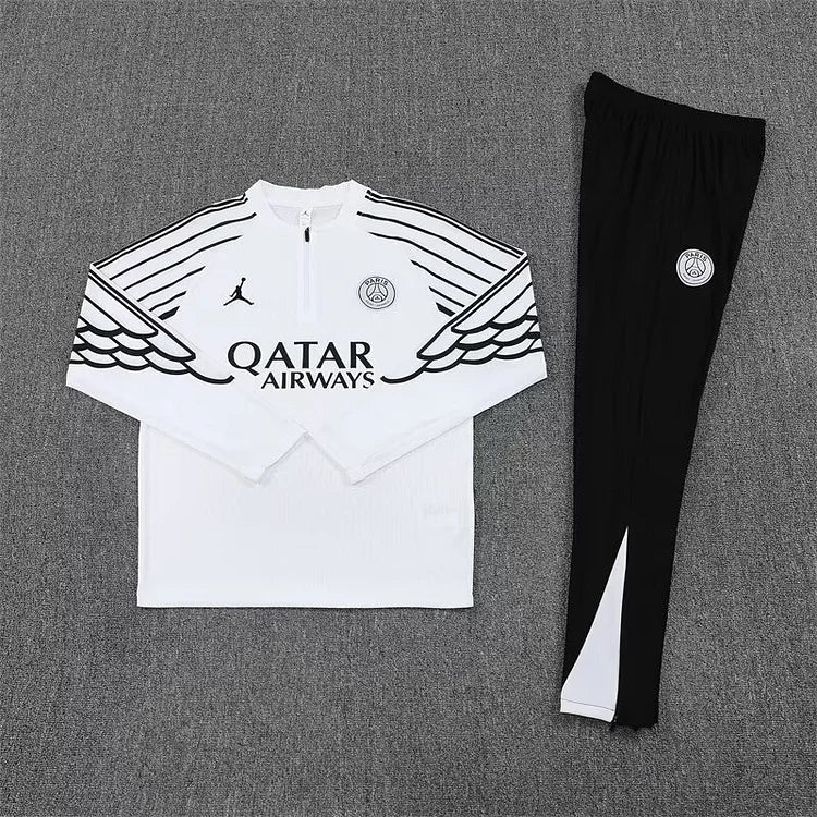 2025/2026 Paris White Long-Sleeved Training Suit