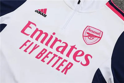 2022/23 Arsenal half-zip white training kit