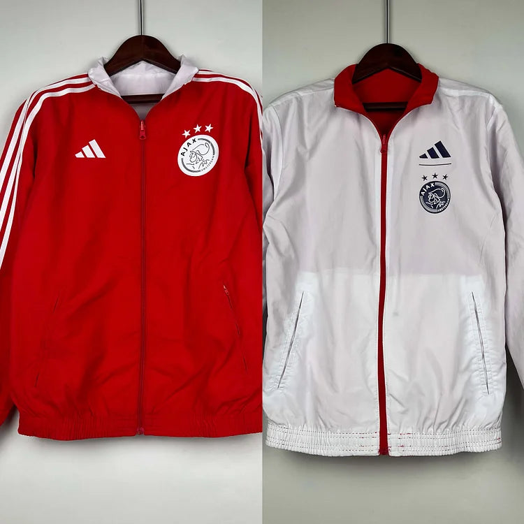 2023/2024 Ajax Reversible Windbreaker(Red-White)Soccer Jersey