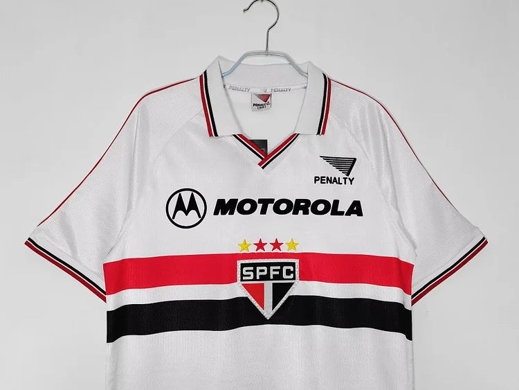 2000 season Sao Paulo home retro jersey lapel