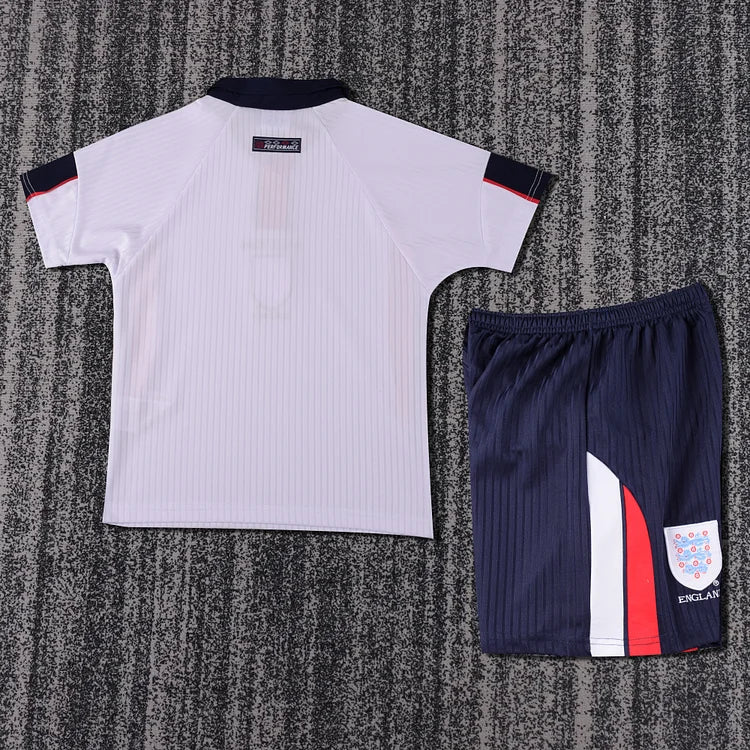 1998 England Retro Home Shirt - Kids Kit