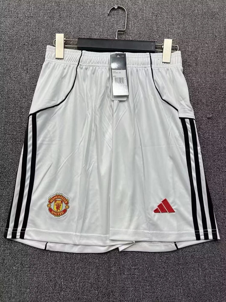 2025/2026 Manchester United Home Shorts Fan Edition
