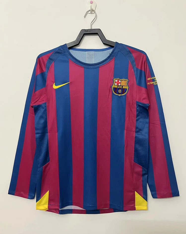 2005/06 Barcelona Home Long Sleeve Champions League Edition