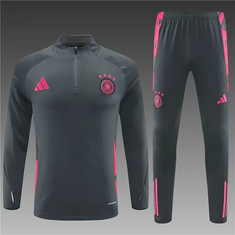 2024/25 German team black half-zip training suit 1:1 Thai quality