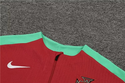 2024/25 Portuguese half-pull training suit red 1:1 Thai quality suit