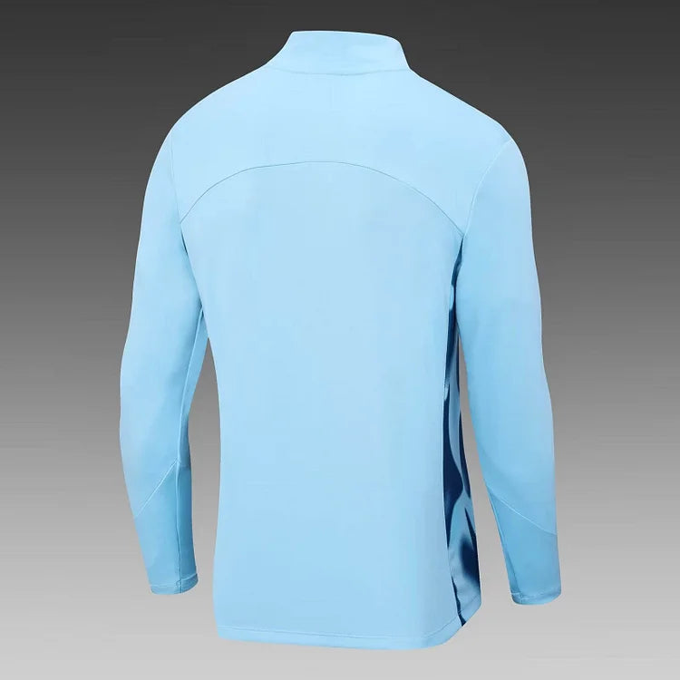 2023/2024 West Ham United Half-Pull Training Suit Light Blue Football Shirt