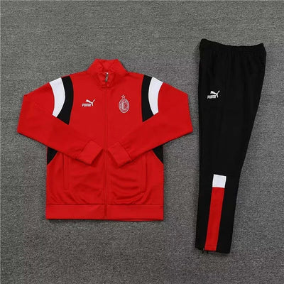 2023/2024 AC Milan Long Zipped Jacket Red Soccer Jersey