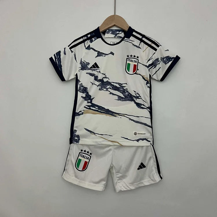 2023 Italy Away Soccer Shirt Kids Size