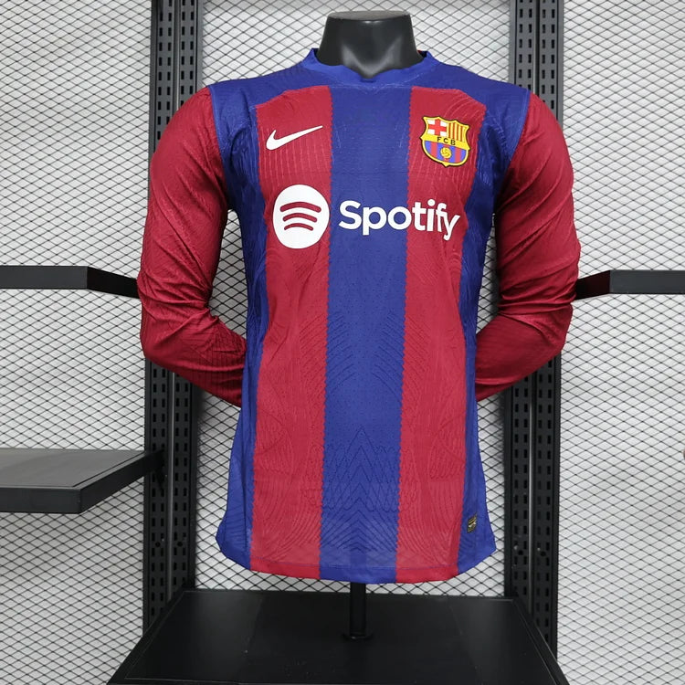 2023/24 Barcelona Home Long Sleeve - Player Version
