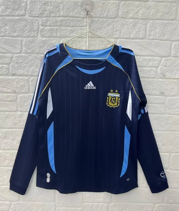 2006 Argentina Away Retro Long Sleeve Jersey