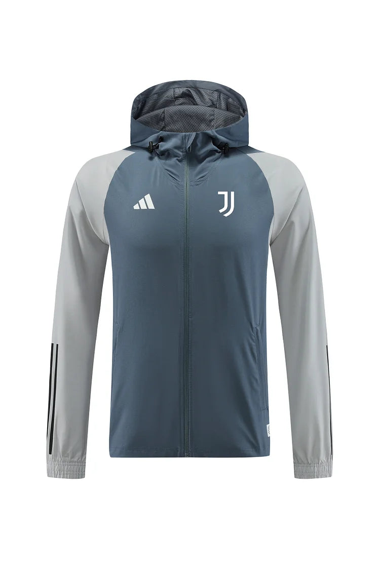 2023/2024 Juventus gray long-sleeved windbreaker