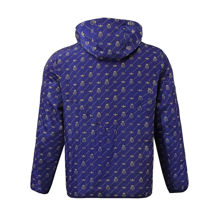 Real Madrid Blue Hooded Windbreaker