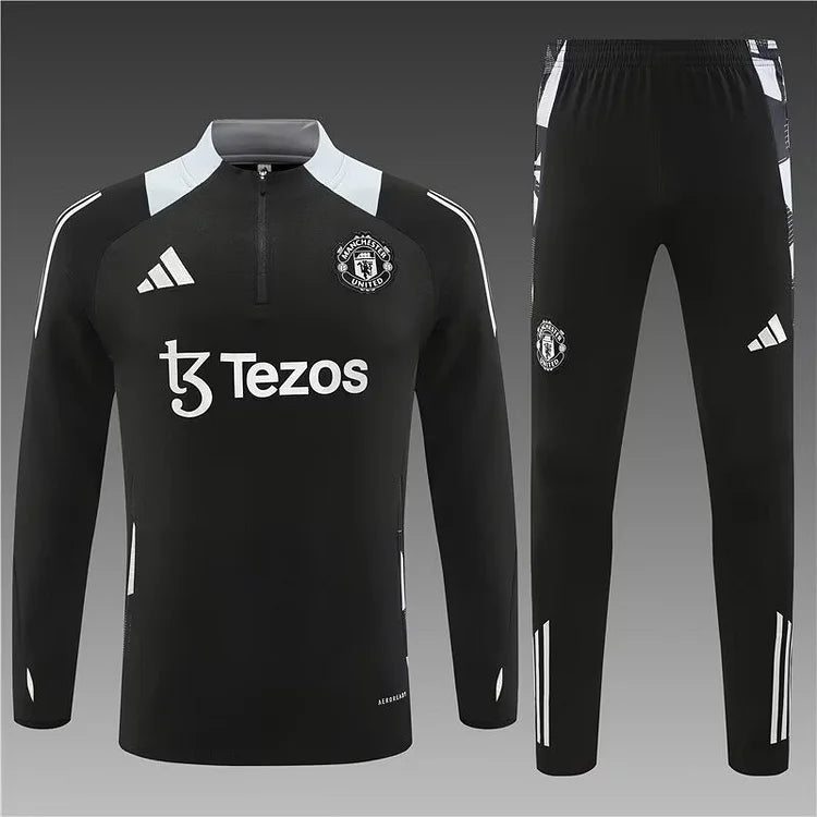 2024/25 Manchester United Black Long Sleeve Training Kit.