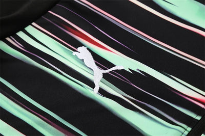 2025 Portugal long sleeve black and green training suit