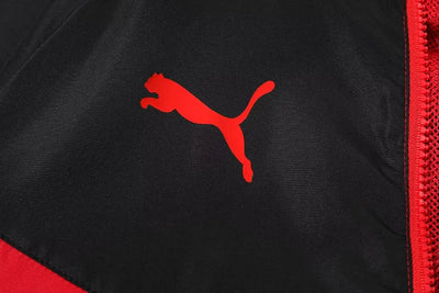 AC Milan red hooded windbreaker.