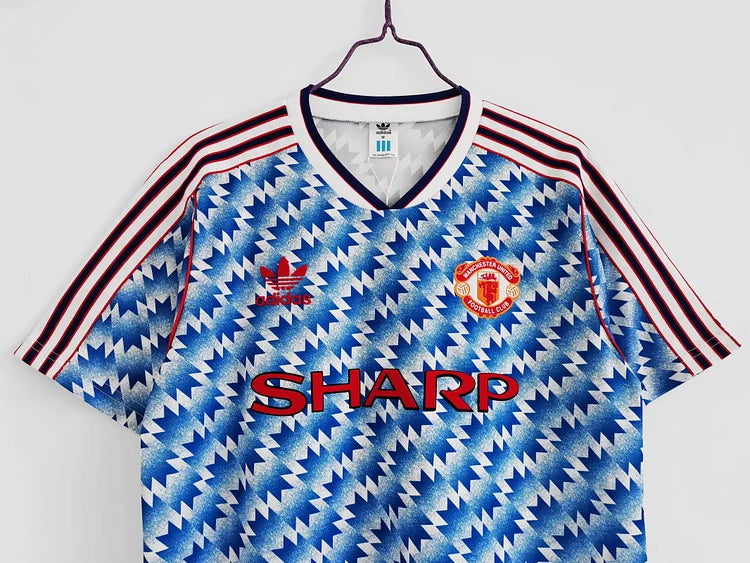 1990/92 Manchester United Blue Away Retro Shirt