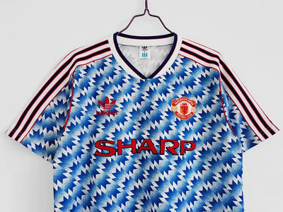 1990/92 Manchester United Blue Away Retro Shirt