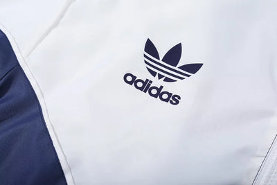 Real Madrid blue and white hooded windbreaker