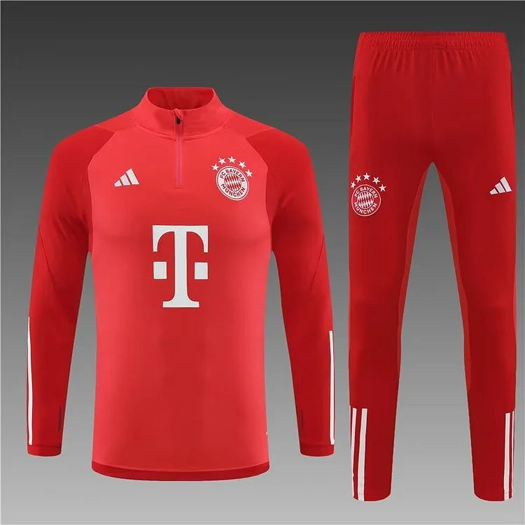 2023/24 Bayern half-pull training uniform red set