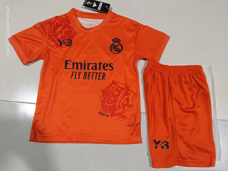 2024/25 Real Madrid Y3 Orange Children'S Jersey Children'S Sizes