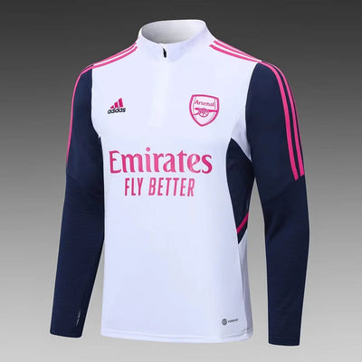2022/23 Arsenal half-zip white training kit