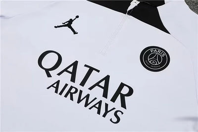 2023/24 Paris Saint-Germain half-pull training suit white suit