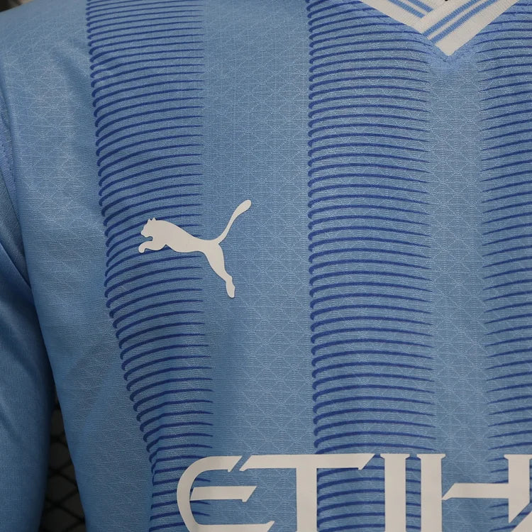 2023/24 Manchester City Home Long Sleeve Players Edition
