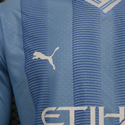 2023/24 Manchester City Home Long Sleeve Players Edition