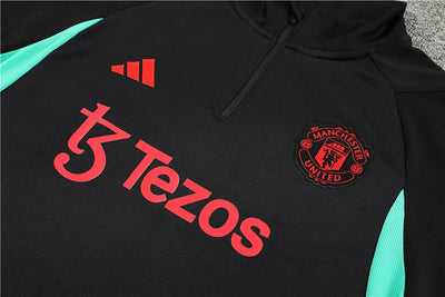 2023/24 Manchester United Half-Zip Long Sleeve Training Kit.