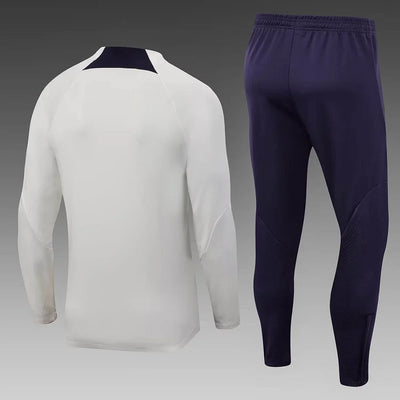 2023/24 Psg Paris Saint-Germain Half-Pull Training Suit Off White Set