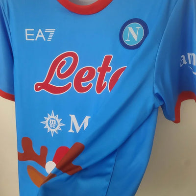 2022 Napoli Christmas Special Edition Blue Soccer Jersey