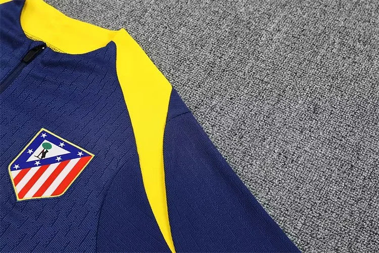 2025/2026 Atletico Madrid Blue Long-Sleeved Training Suit