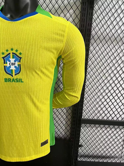 2025 Brazil Home Long Sleeves -Player Version