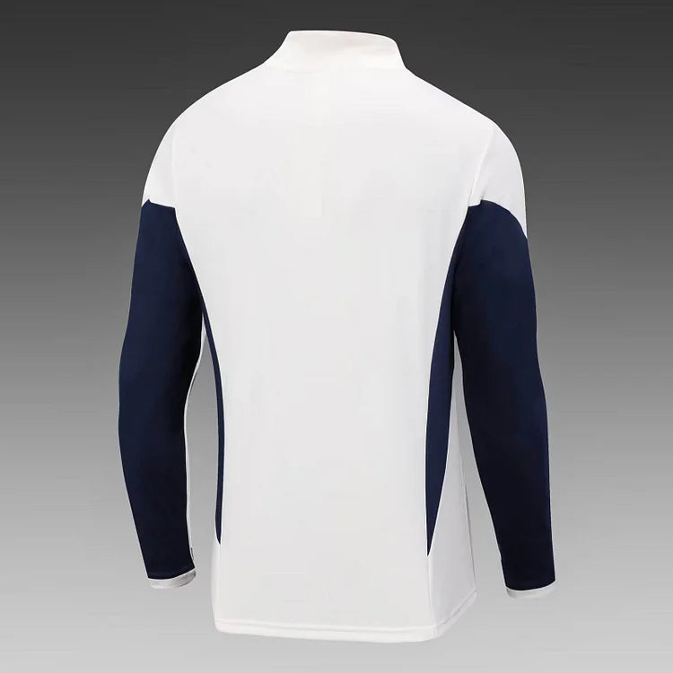 2023/2024 Italy Half-Pull Training Suit Off-White Soccer Shirt Set