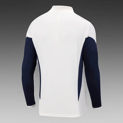 2023/2024 Italy Half-Pull Training Suit Off-White Soccer Shirt Set