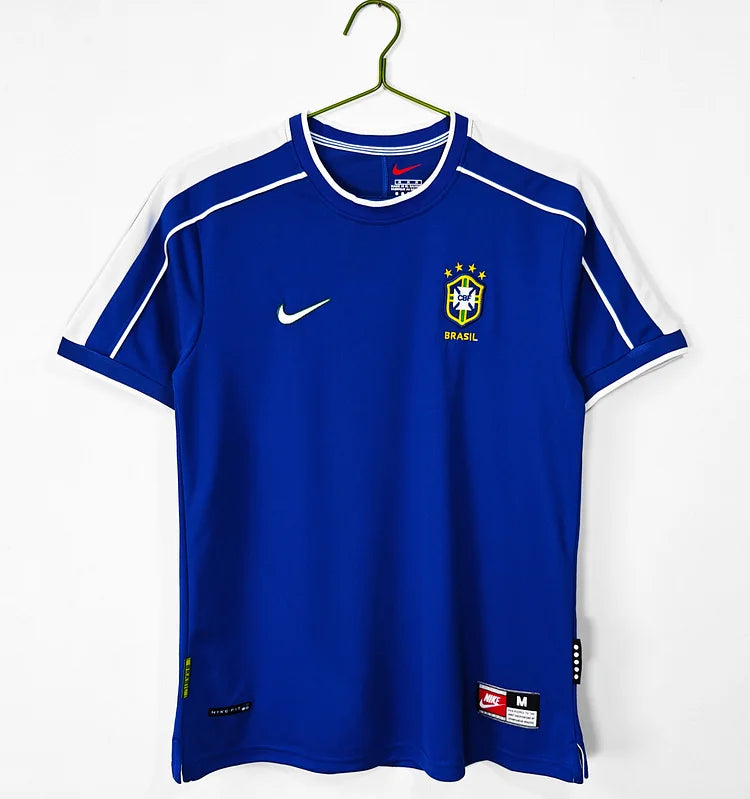 1998 Retro Brazil Away Football Jersey