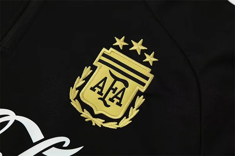 2025 Argentina team black long-sleeved training uniform