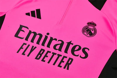 2024/25 Real Madrid Rose Red Long Sleeve Training Kit