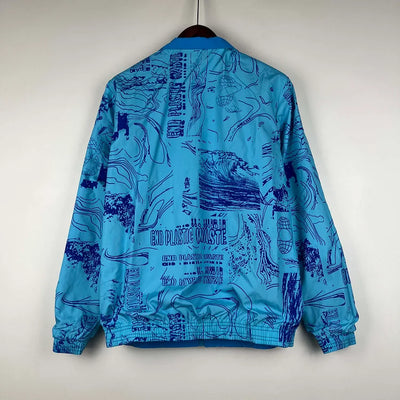 2023-2024 Juventus Reversible Windbreaker Blue Soccer Jersey