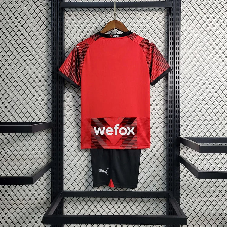 Kids Size 2023/2024 Ac Milan Soccer Jersey Home