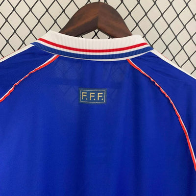1998 France Home Retro Long Sleeve Jersey