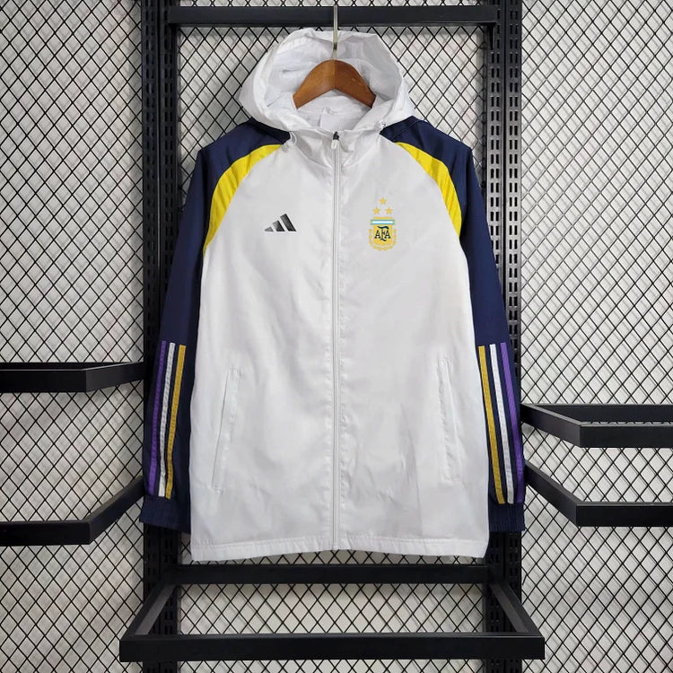 2023/2024 Argentina national team white long-sleeved windbreaker
